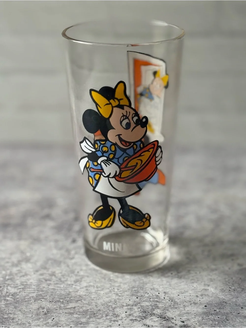 Vintage 1978 Disney Minnie Mouse Drinking Glass Happy Birthday Mickey Pepsi